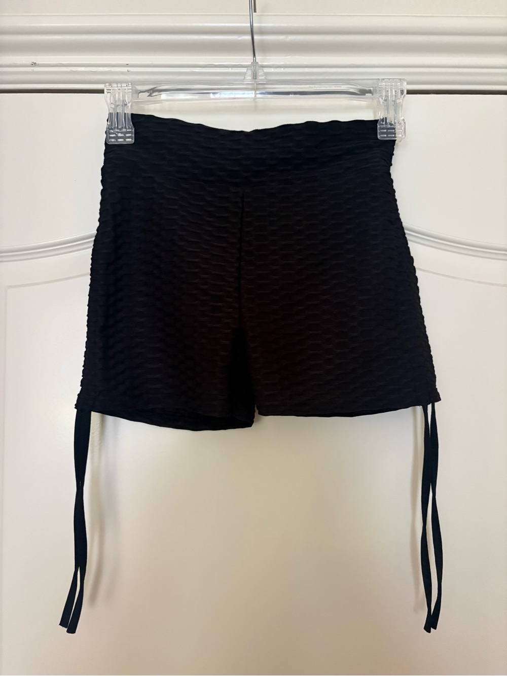 Black Cinch Textured High-Waist Women’s Bootie Shorts